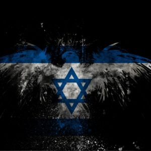 Israel flag abstract art wallpaper