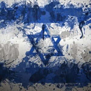 Israel flag graffiti style wallpaper