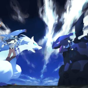 Legendary pokemon battle wallpaper