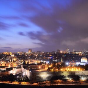 Night view jerusalem lights wallpaper