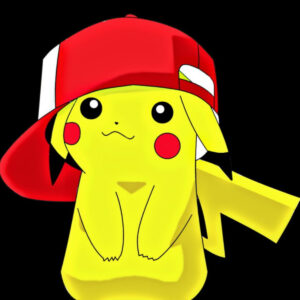 Pikachu cute hat black background wallpaper