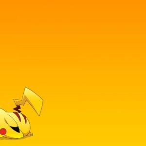Sleeping pikachu plain background wallpaper