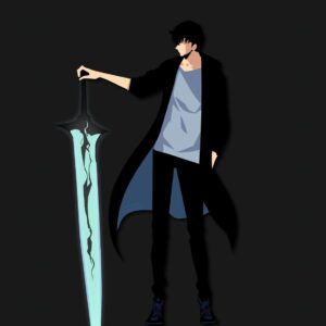 Sung jin woo and his giant sword anime wallpaper