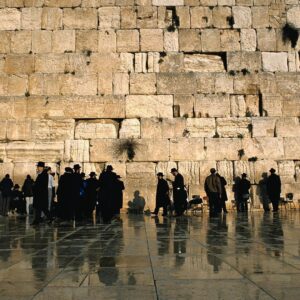 Western wall jerusalem prayer scene wallpaper