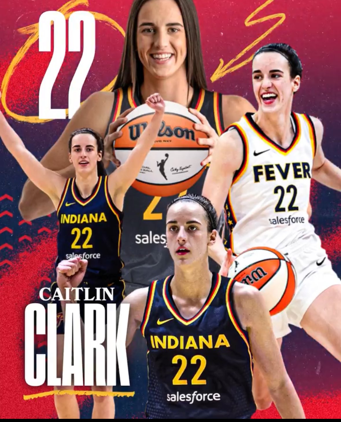 Caitlin clark collage wallpaper