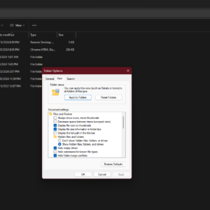 Step 2 click view then apply to all folders