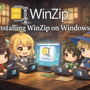 Winzip chibi anime cover