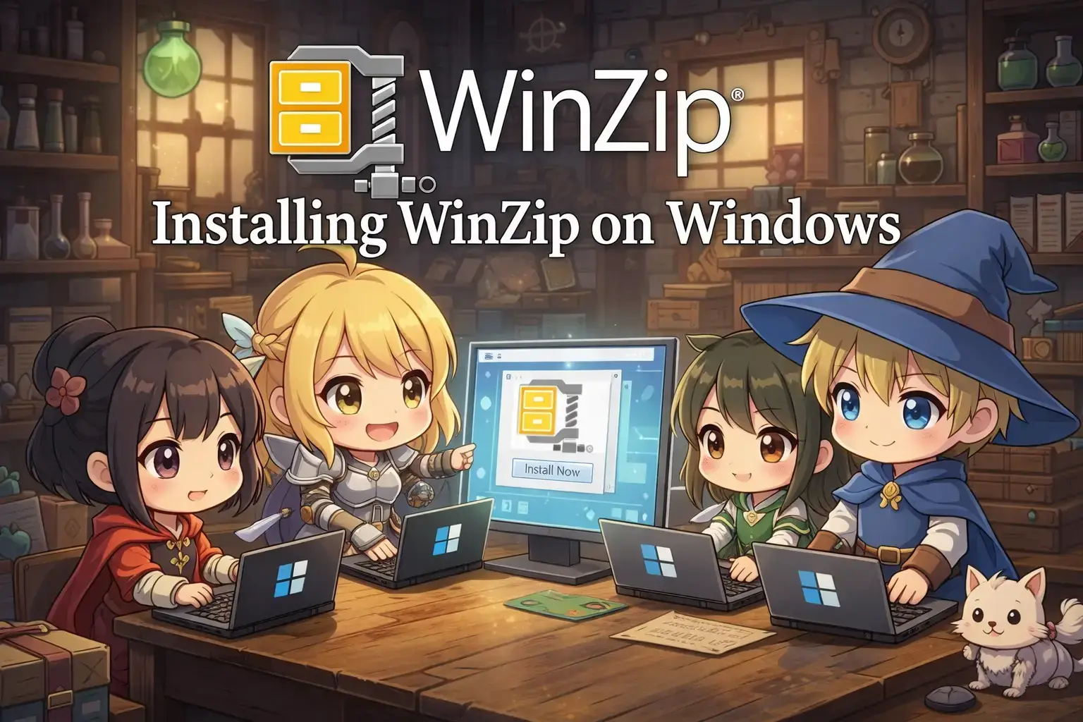 Winzip chibi anime cover