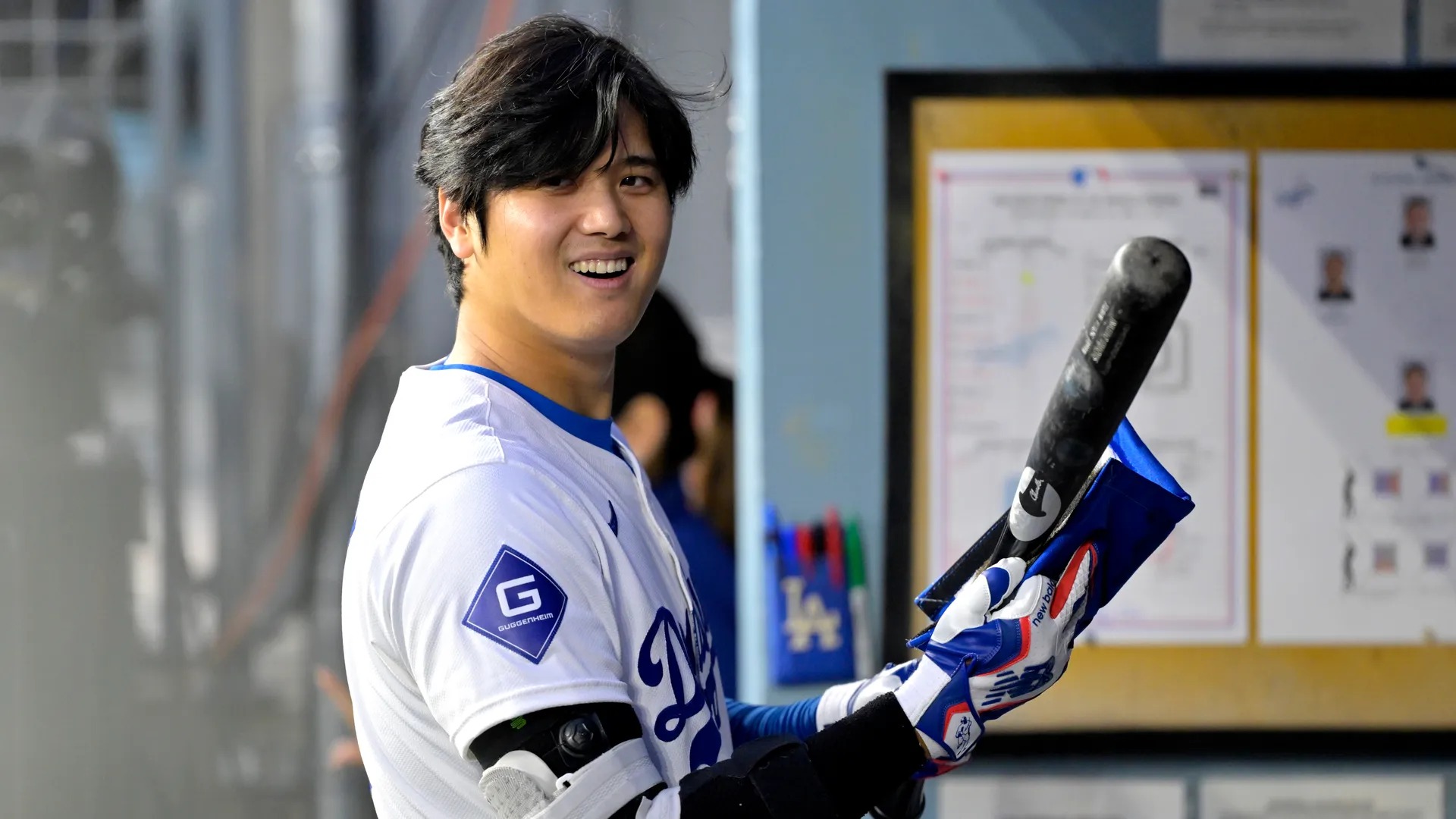 Shohei ohtani dodgers celebration wallpaper