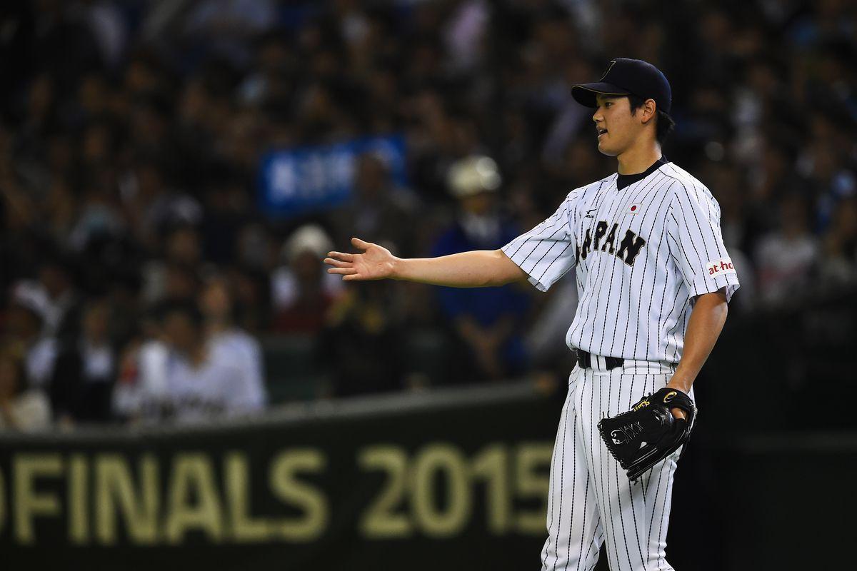 Shohei ohtani on mound japan 2015