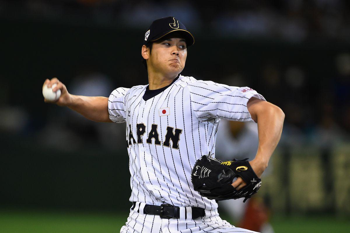 Shohei ohtani pitching japan jersey