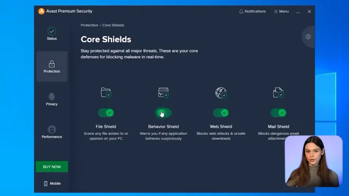 Avast premium core shields
