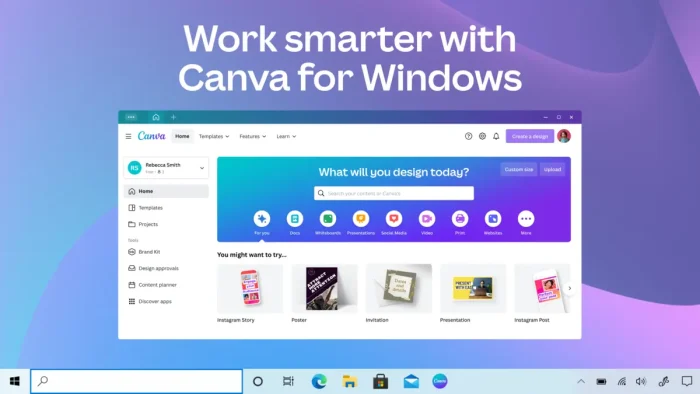 Canva on windows 10