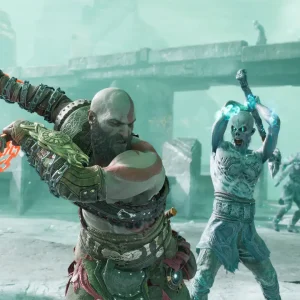 Kratos double sword attack