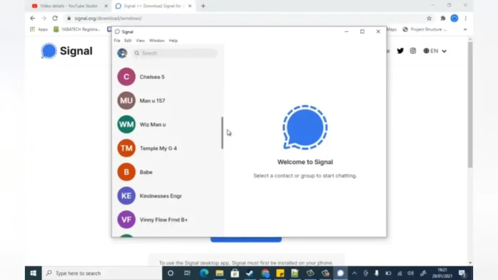Signal on laptop use
