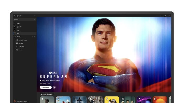 Superman movie on apple tv cover