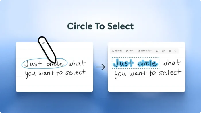 Circle to select
