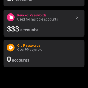 Password health mobile