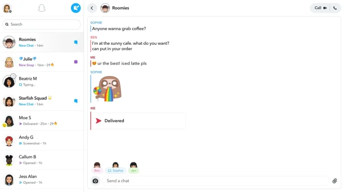 Snapchat texting emojis