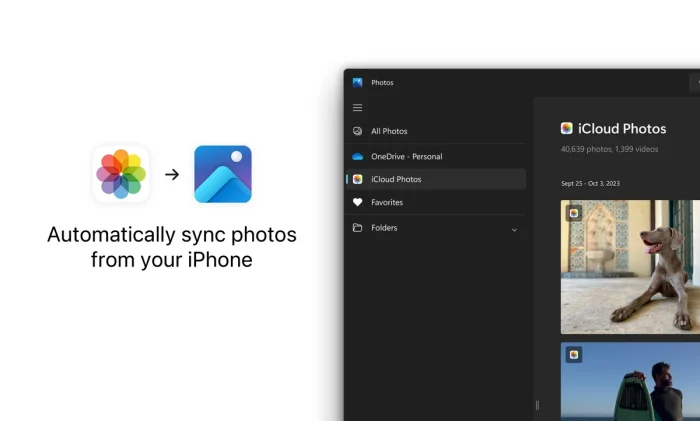 Sync automatically photos