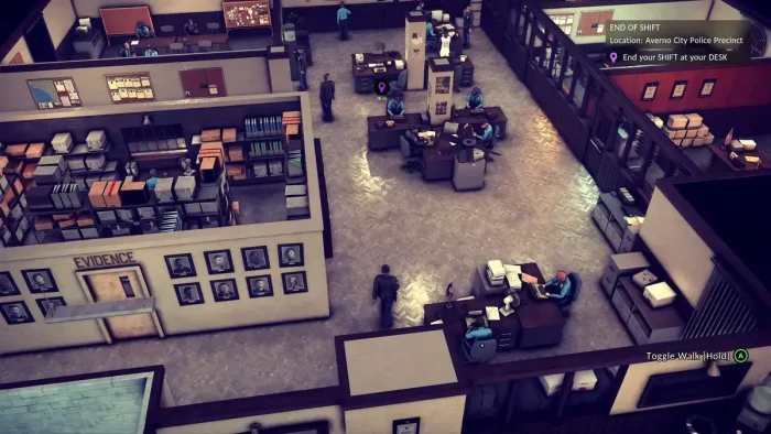 Inside police station