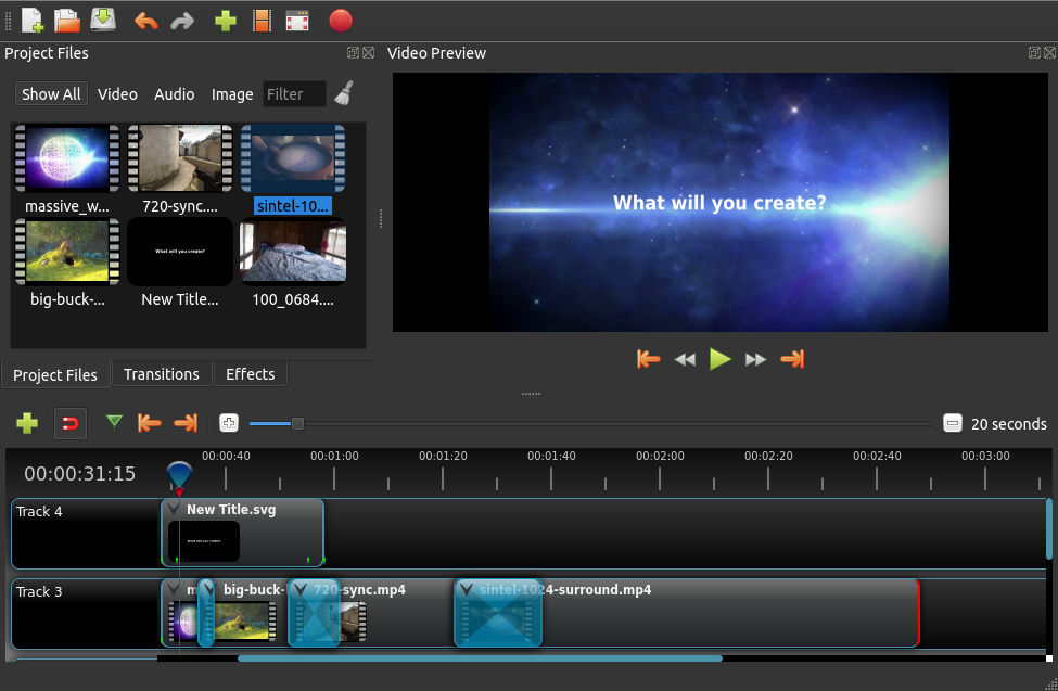 Openshot video editor