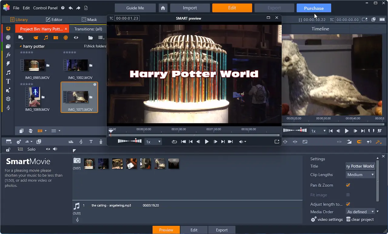 Pinnacle video editor