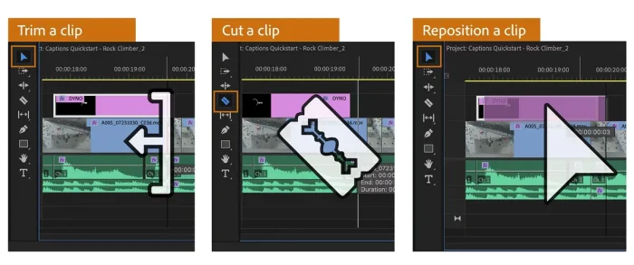 Cut trim film
