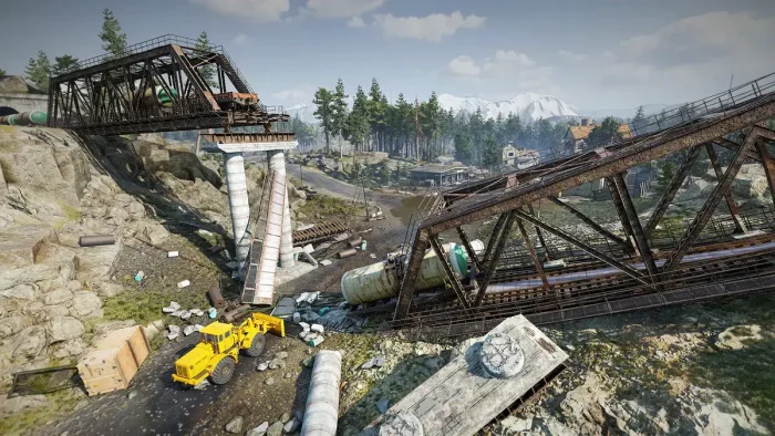 Damaged bridge