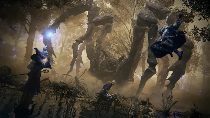 Monster fighting multiple people