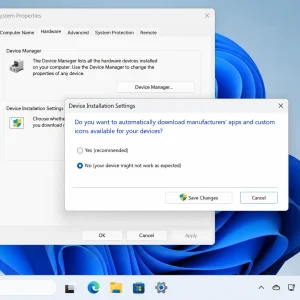 02 windows 11 device installation settings no option