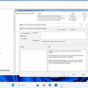 03 windows 11 group policy block drivers windows update