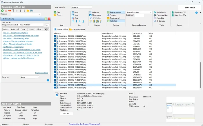 Advancedrenamer screenshot