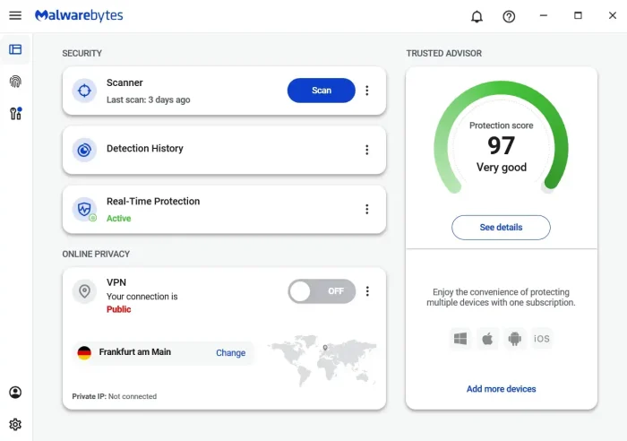 Malwarebytes new dashboard