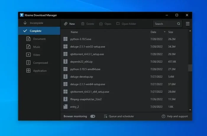Xtremedownloadmanager screenshot