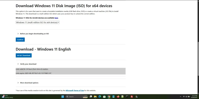 Download x64 win 11 iso on microsoft official website