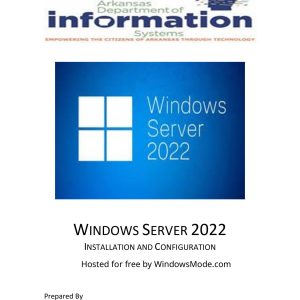 Windows server 2022 installation configuration cover