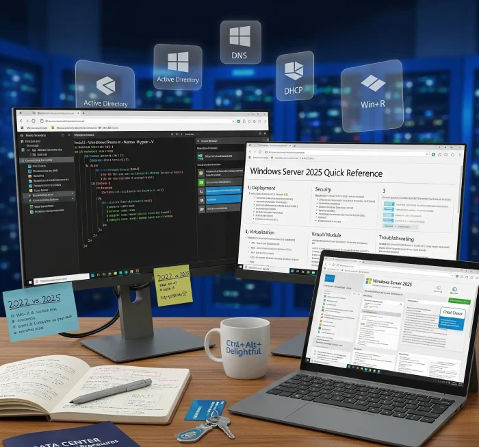 Windows server 2025 cheat sheet cover