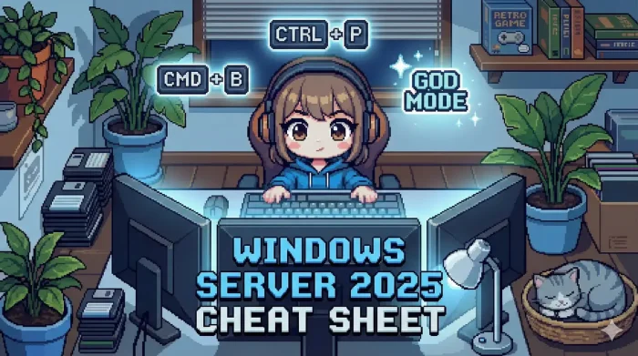 Windows server 2025 cheat sheet shortcut