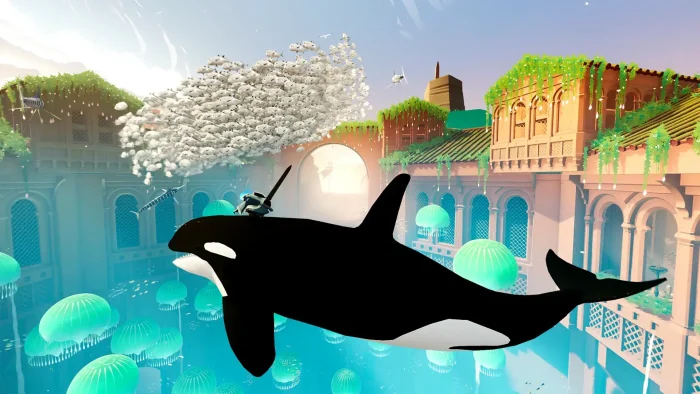 Riding whale
