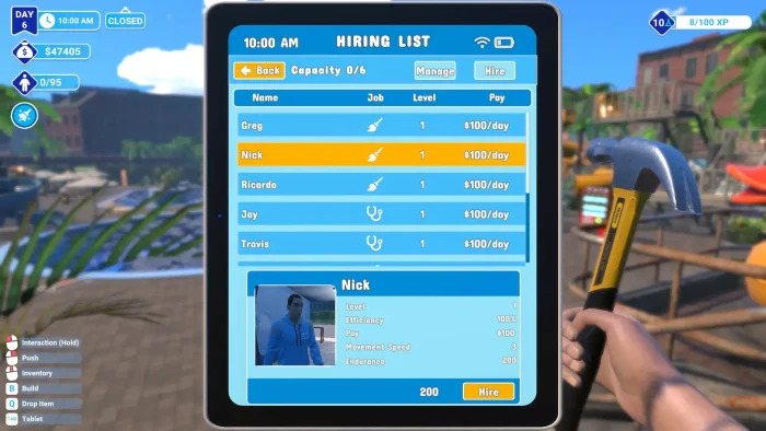 Hiring list