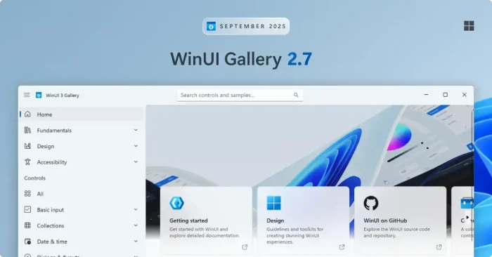 Winui 2 7 homescreen