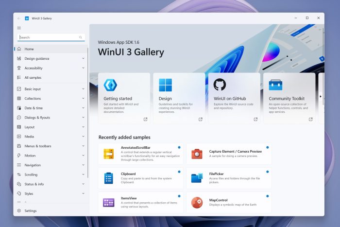 Homepage - WinUI Gallery 2.7 Is Here: Explore New Tools and Smoother Design