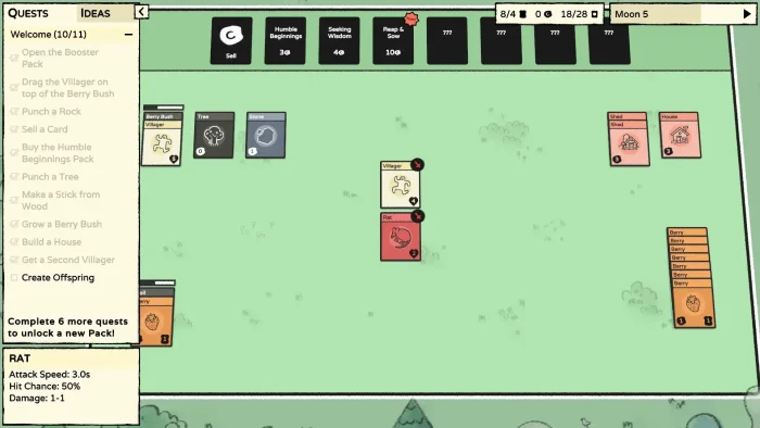 Card game stacklands