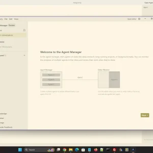 Google antigravity agent manager screen
