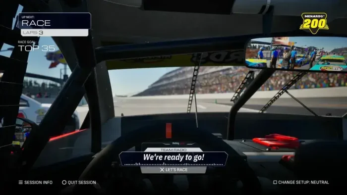 Inside car nascar 25 screenshot