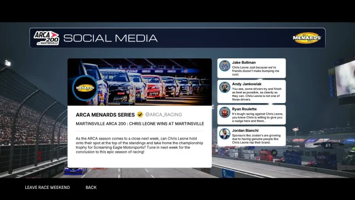 Social media in the game