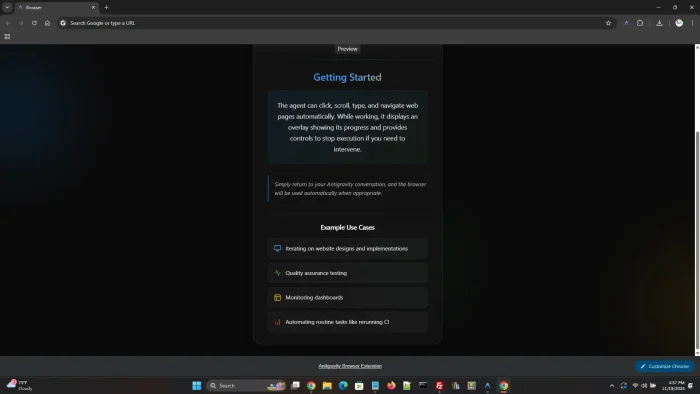 Yes extenstion installed full screen gravity browser