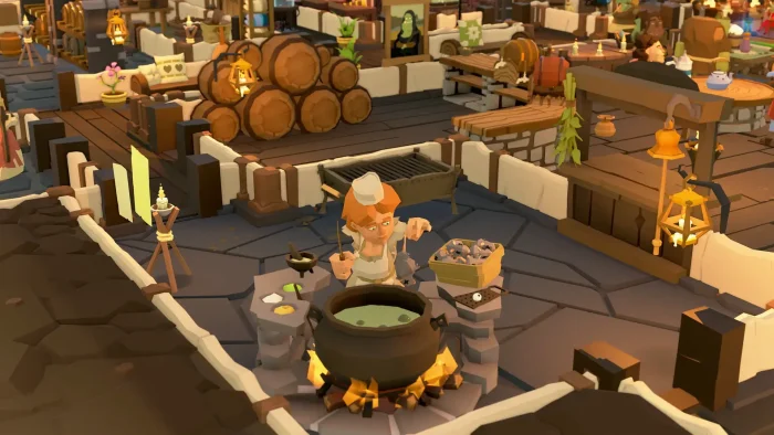 Cooking rats in tavern keeper