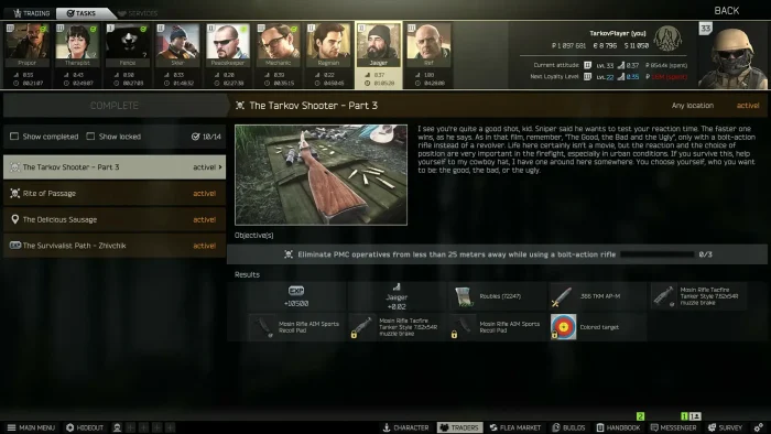 Your character profile